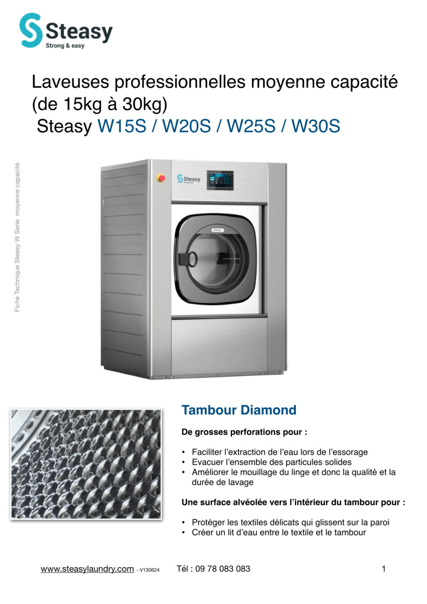 lave-linge professionnel 15 à 30 kg - laveuse pour blanchisserie