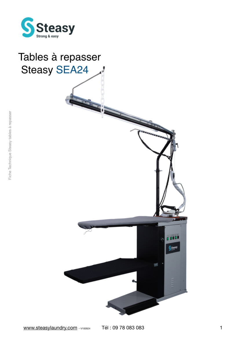 Table à repasser professionnelle Steasy SEA24